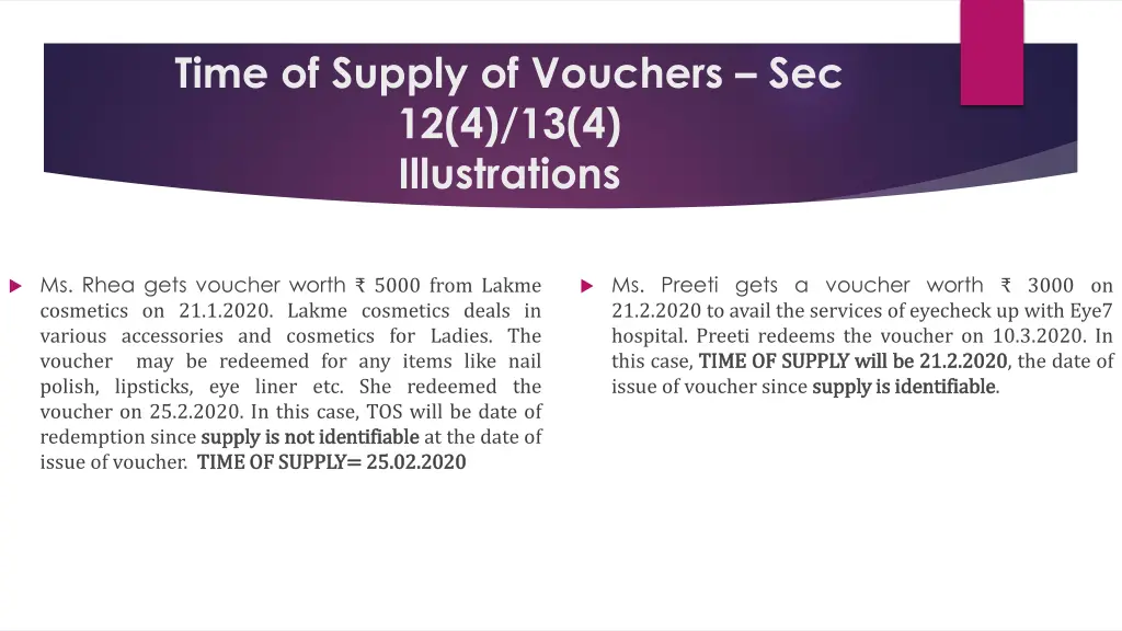 time of supply of vouchers