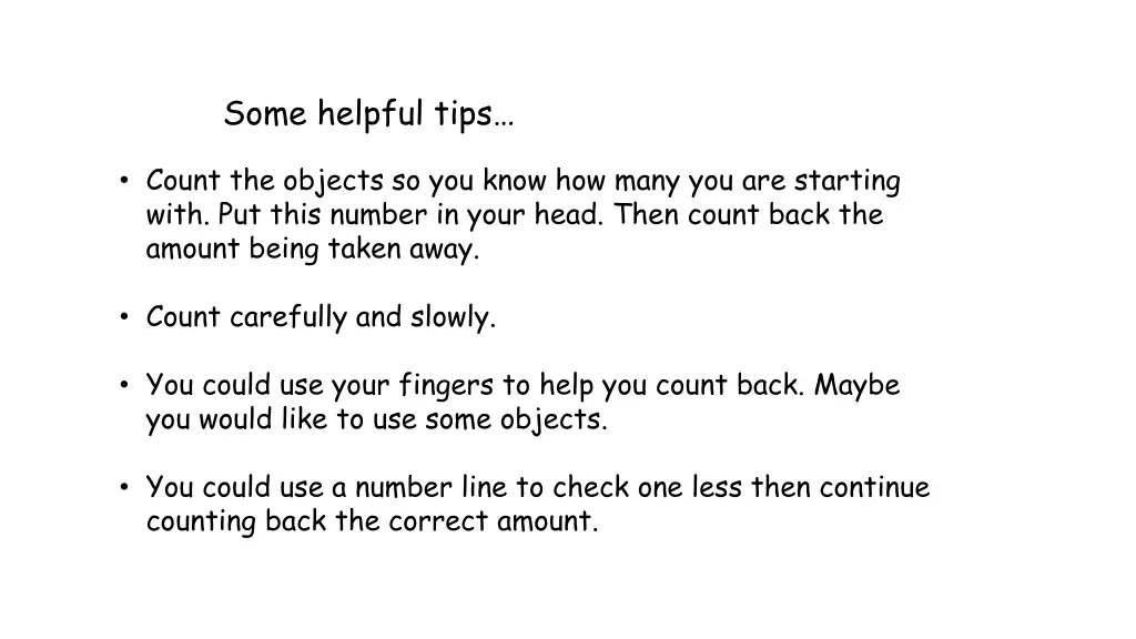 some helpful tips