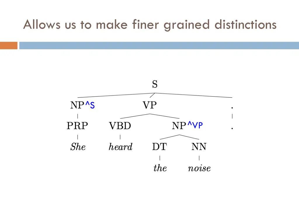 allows us to make finer grained distinctions