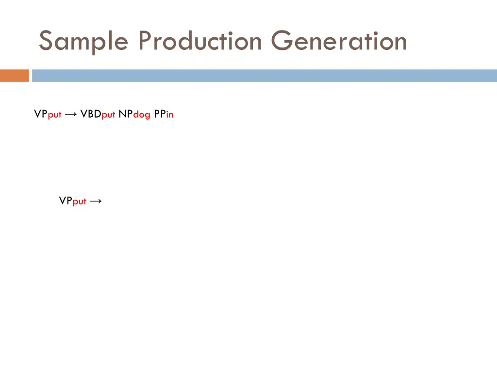 sample production generation