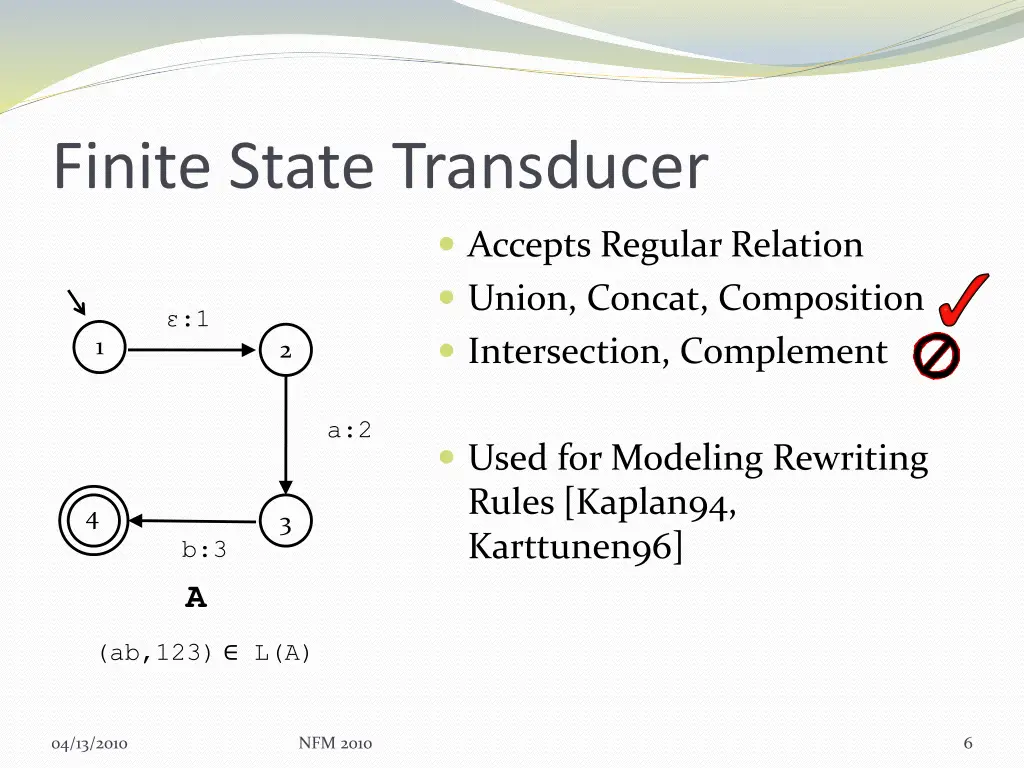 finite state transducer