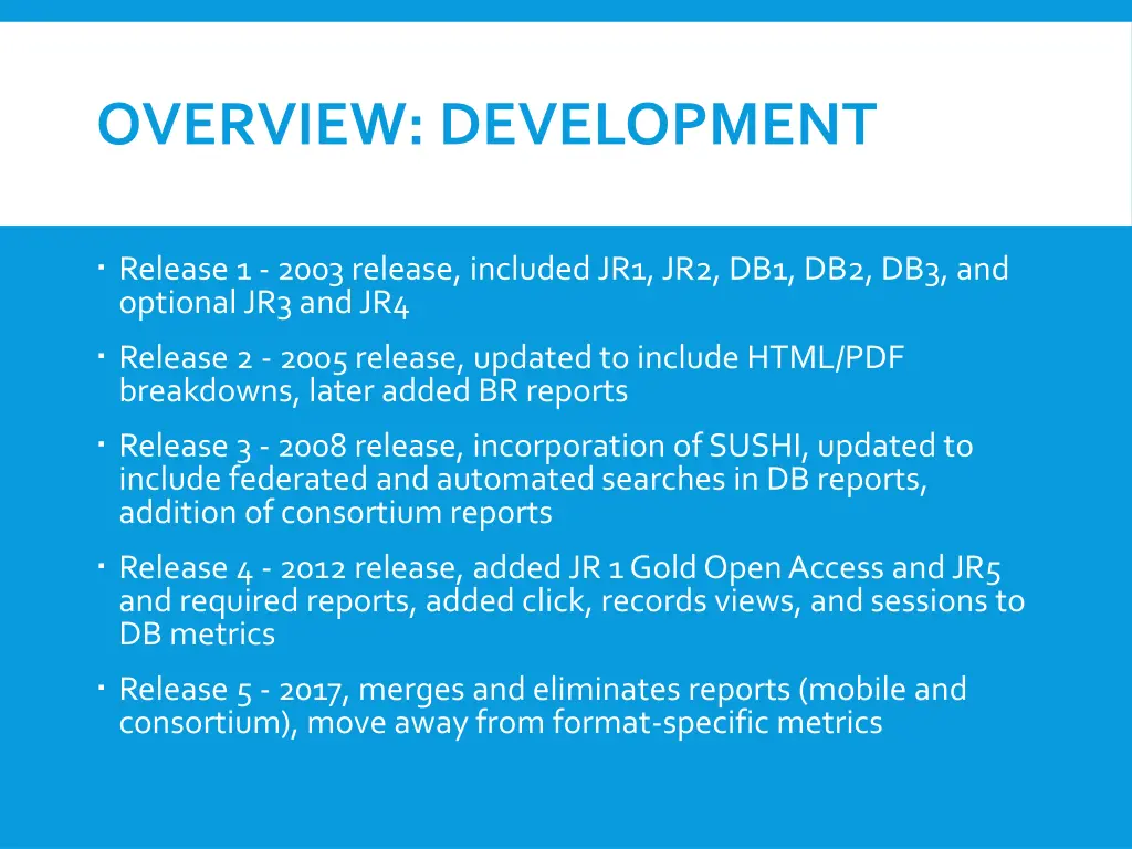 overview development