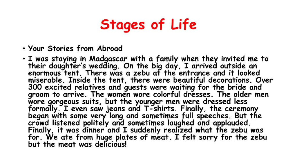 stages of life 1