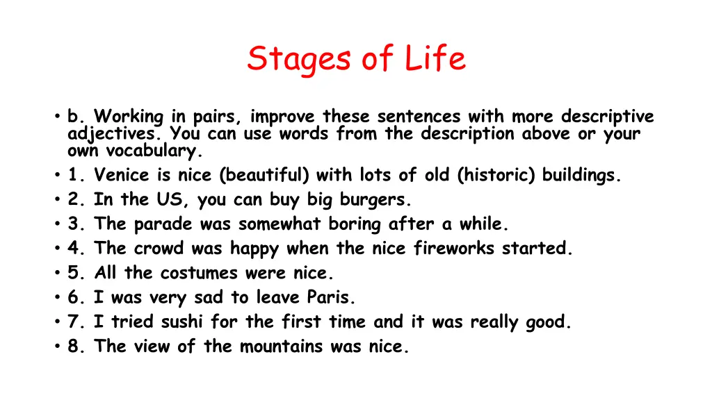 stages of life 3