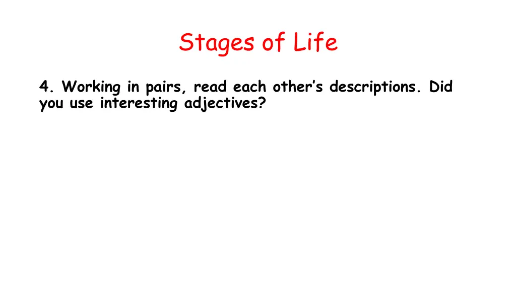 stages of life 5