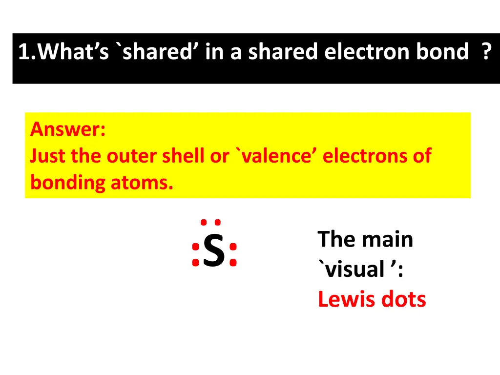 1 what s shared in a shared electron bond 1