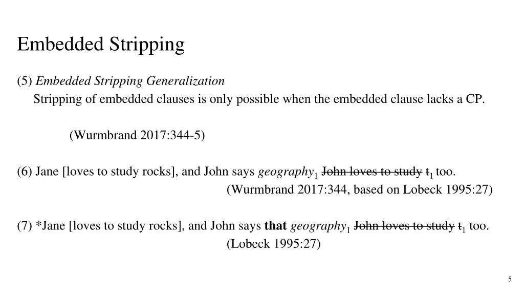 embedded stripping