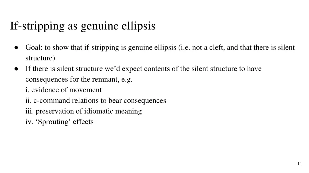 if stripping as genuine ellipsis