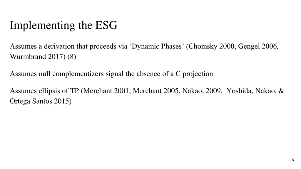 implementing the esg