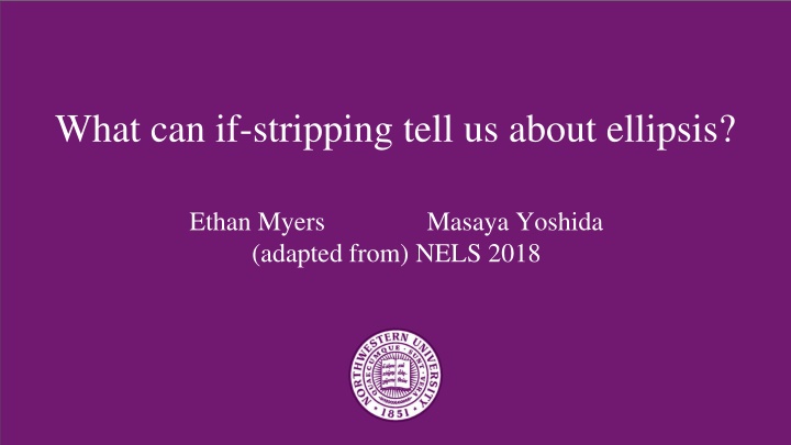 title of presentation what can if stripping tell