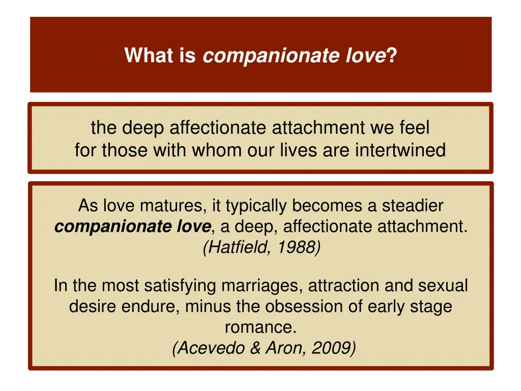 what is companionate love