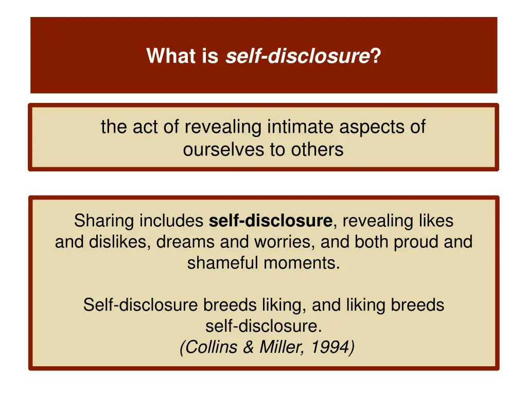 what is self disclosure