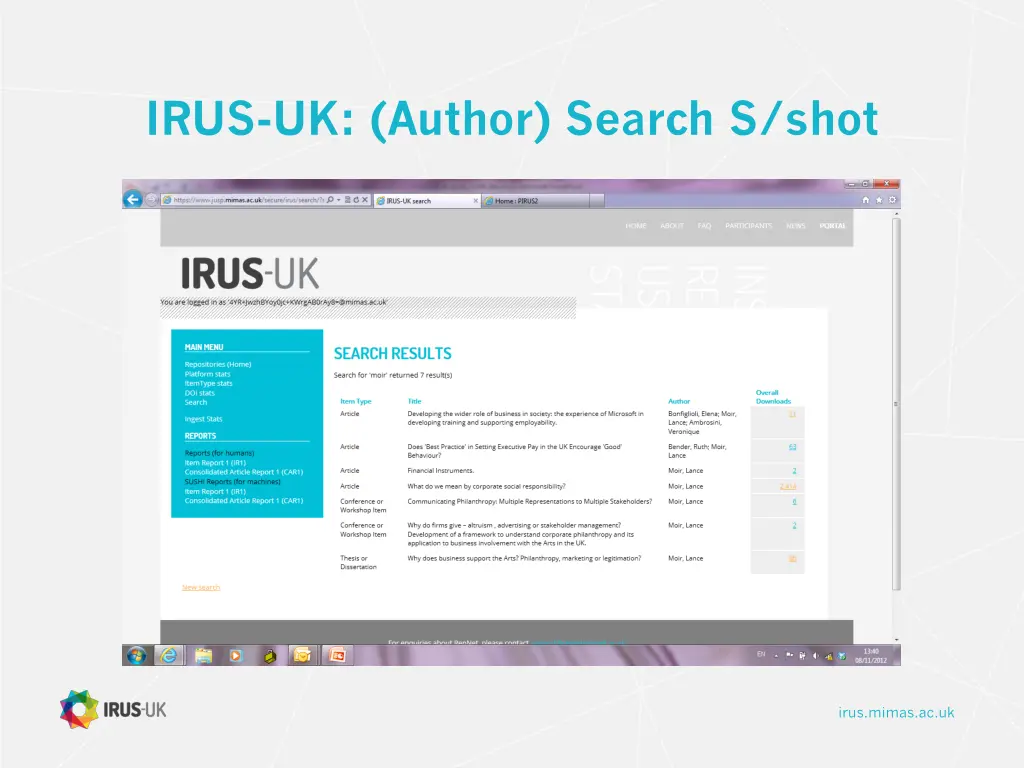 irus uk author search s shot