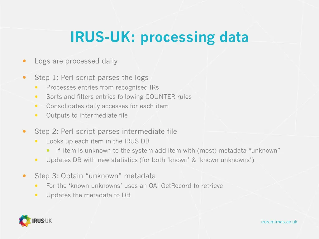 irus uk processing data