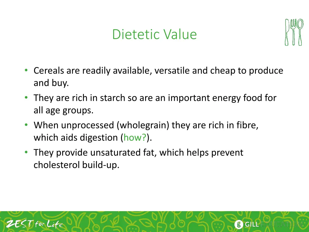 dietetic value