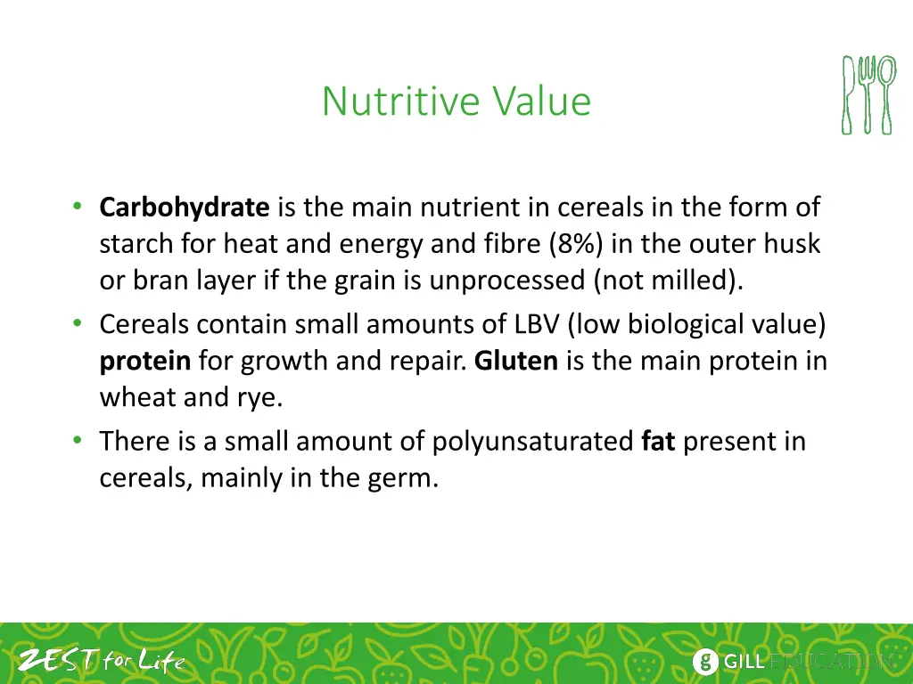 nutritive value