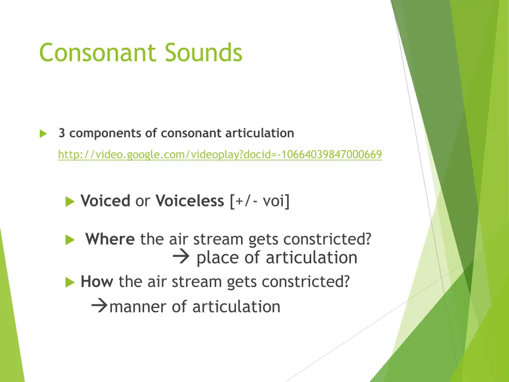 consonant sounds