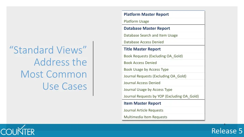 platform master report