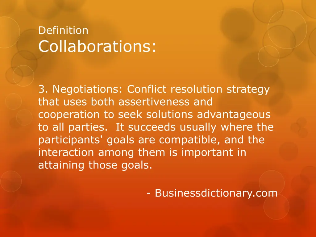 definition collaborations