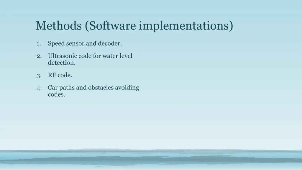 methods software implementations