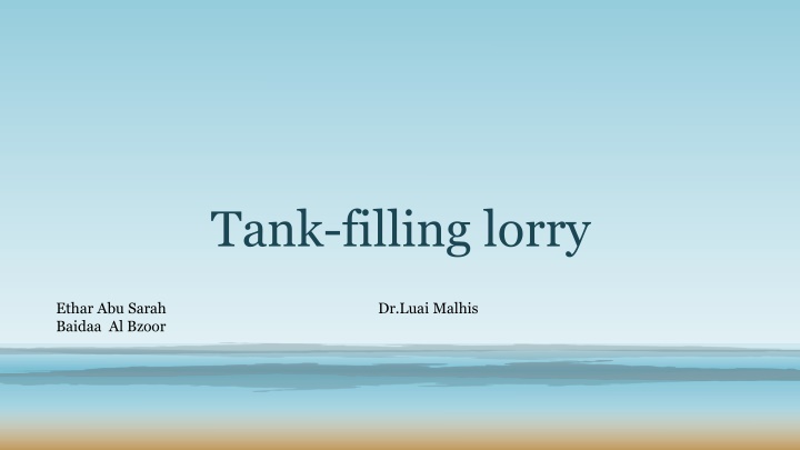 tank filling lorry