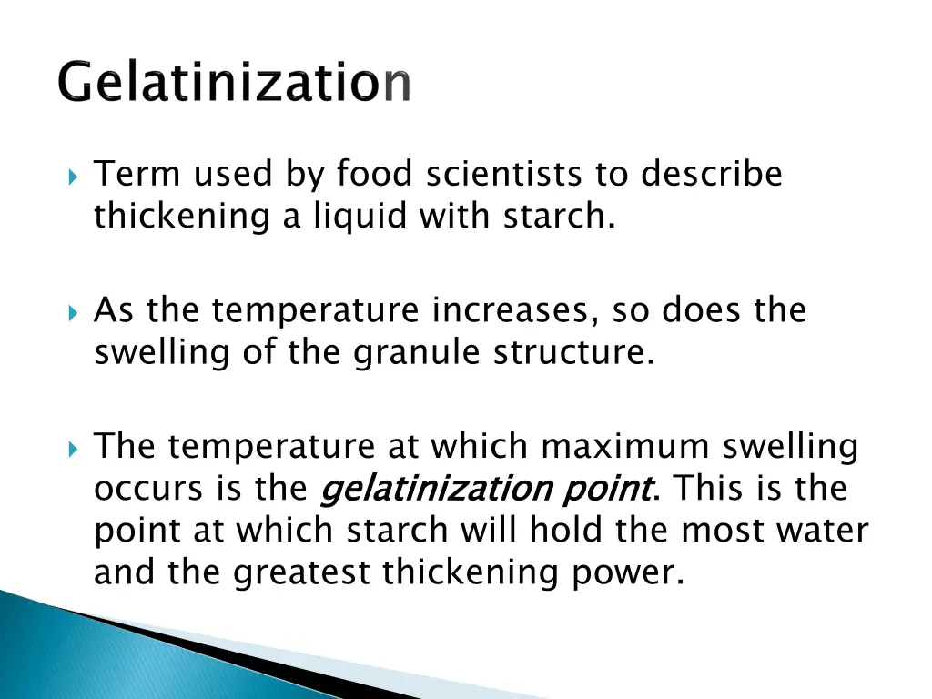 term used by food scientists to describe