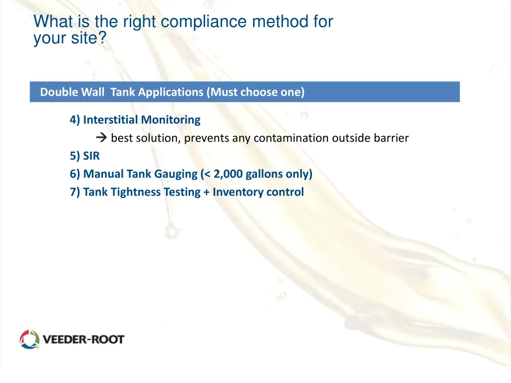 what is the right compliance method for your site 1