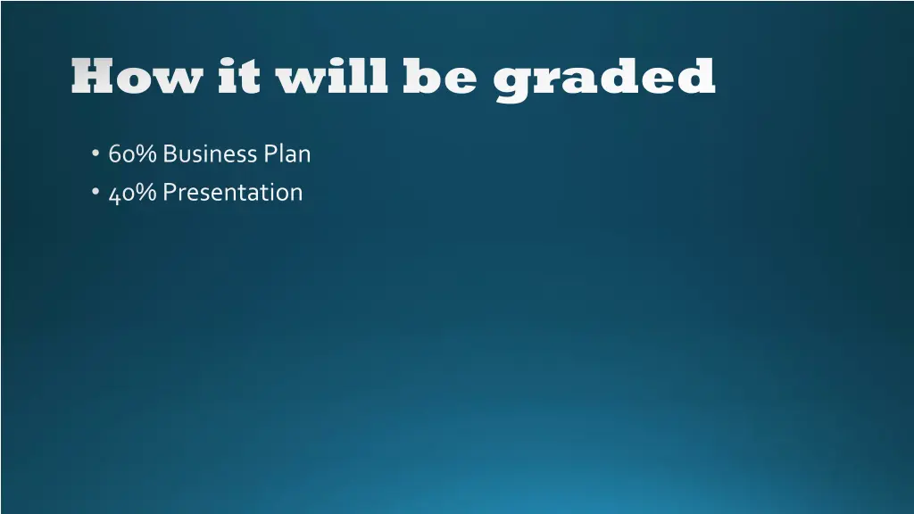 how it will be graded