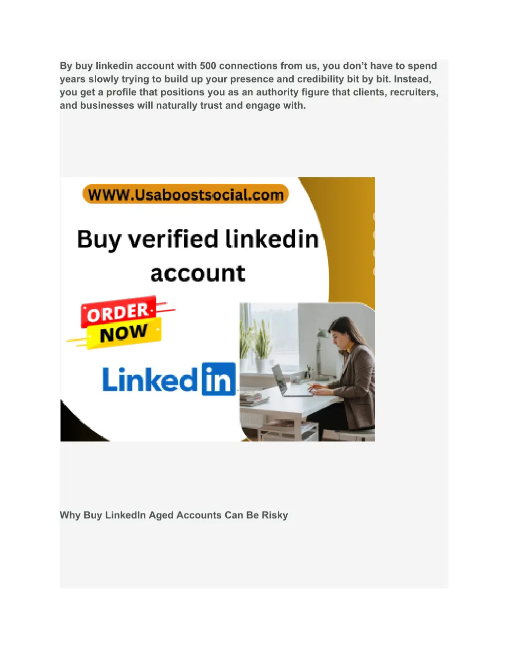 by buy linkedin account with 500 connections from