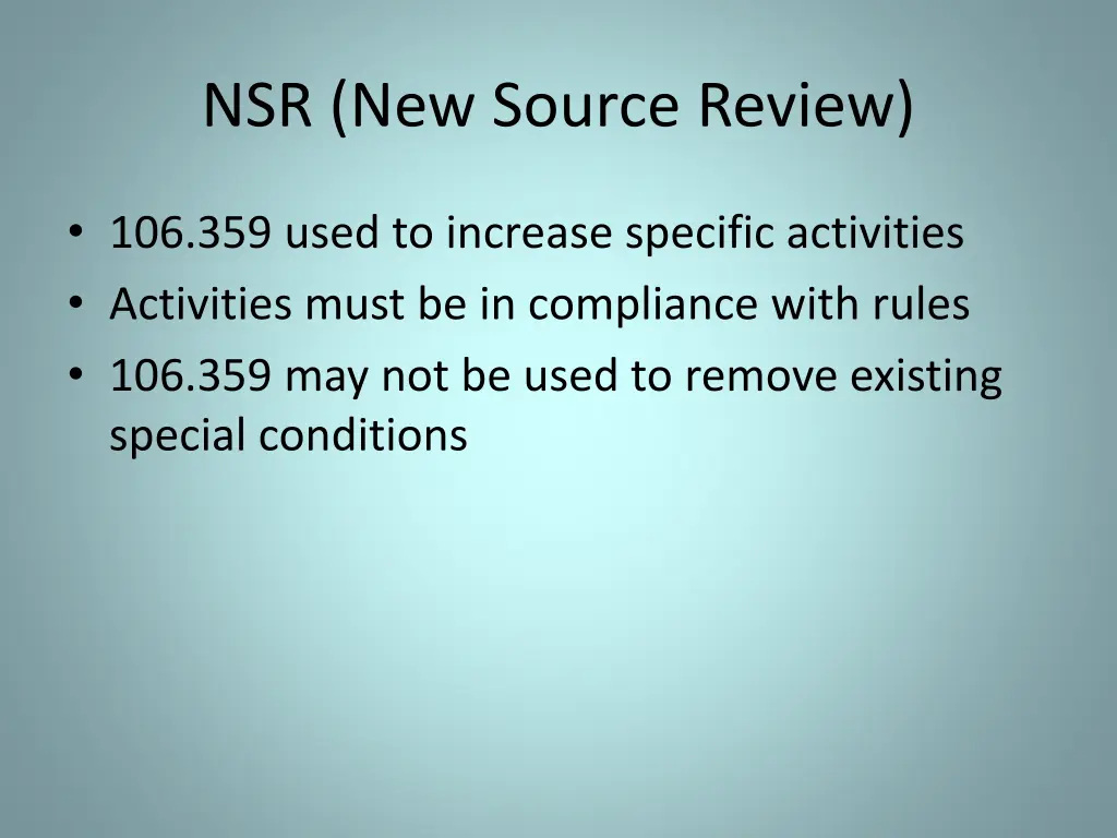 nsr new source review