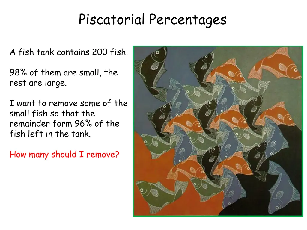 piscatorial percentages 1