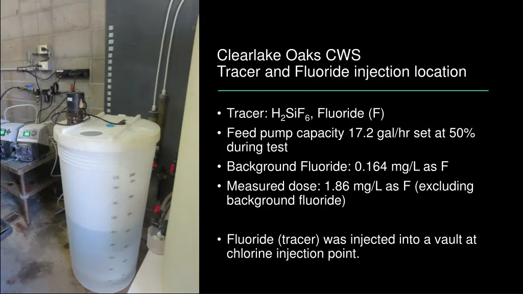 clearlake oaks cws tracer and fluoride injection