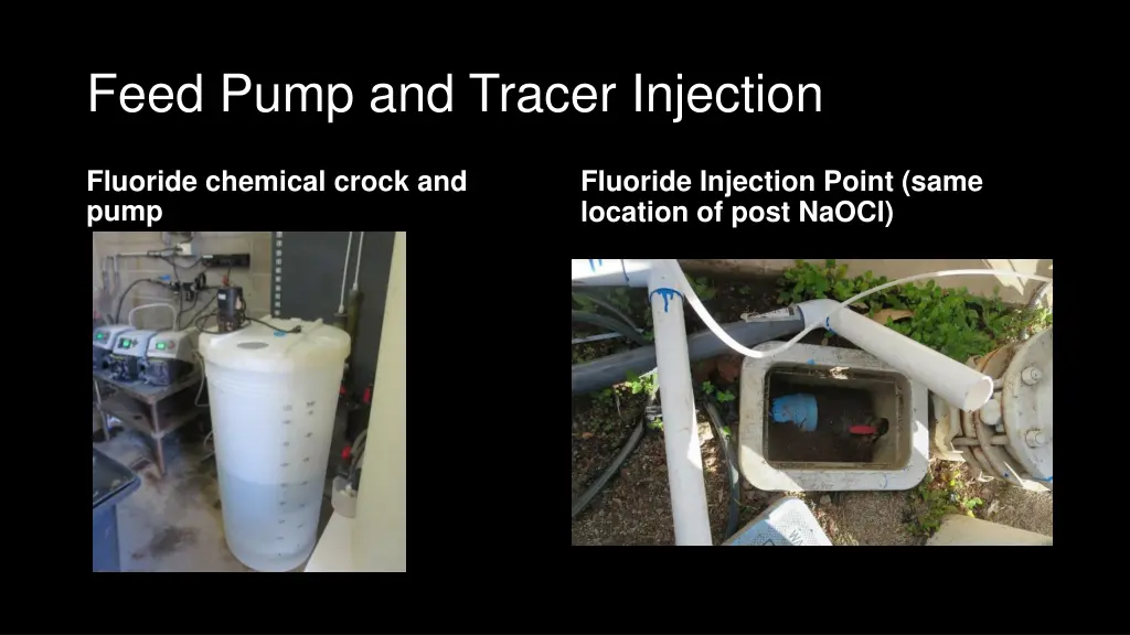 feed pump and tracer injection