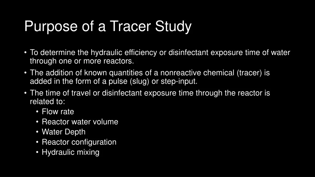 purpose of a tracer study