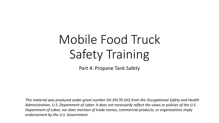 mobile food truck safety training