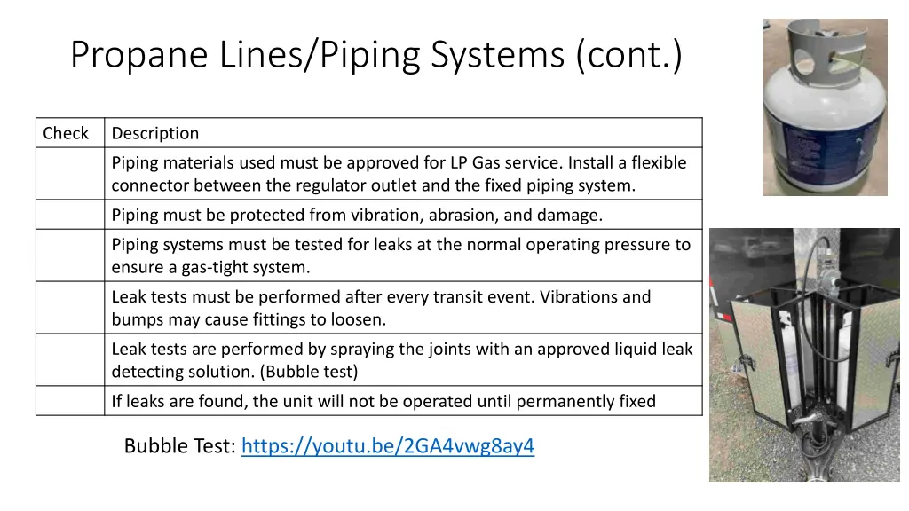 propane lines piping systems cont