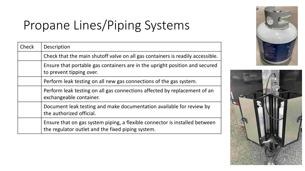 propane lines piping systems