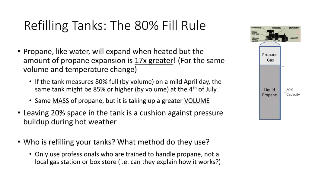 refilling tanks the 80 fill rule