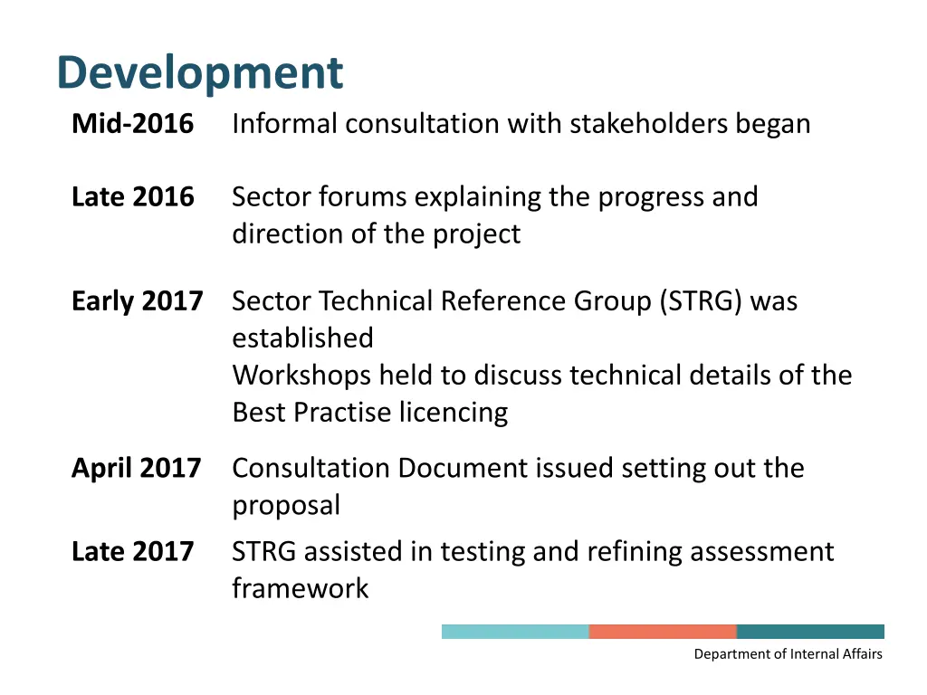 development mid 2016