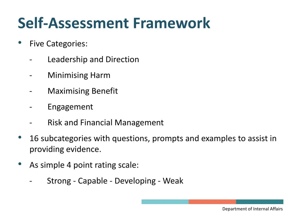 self assessment framework 1