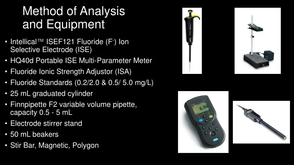 method of analysis and equipment