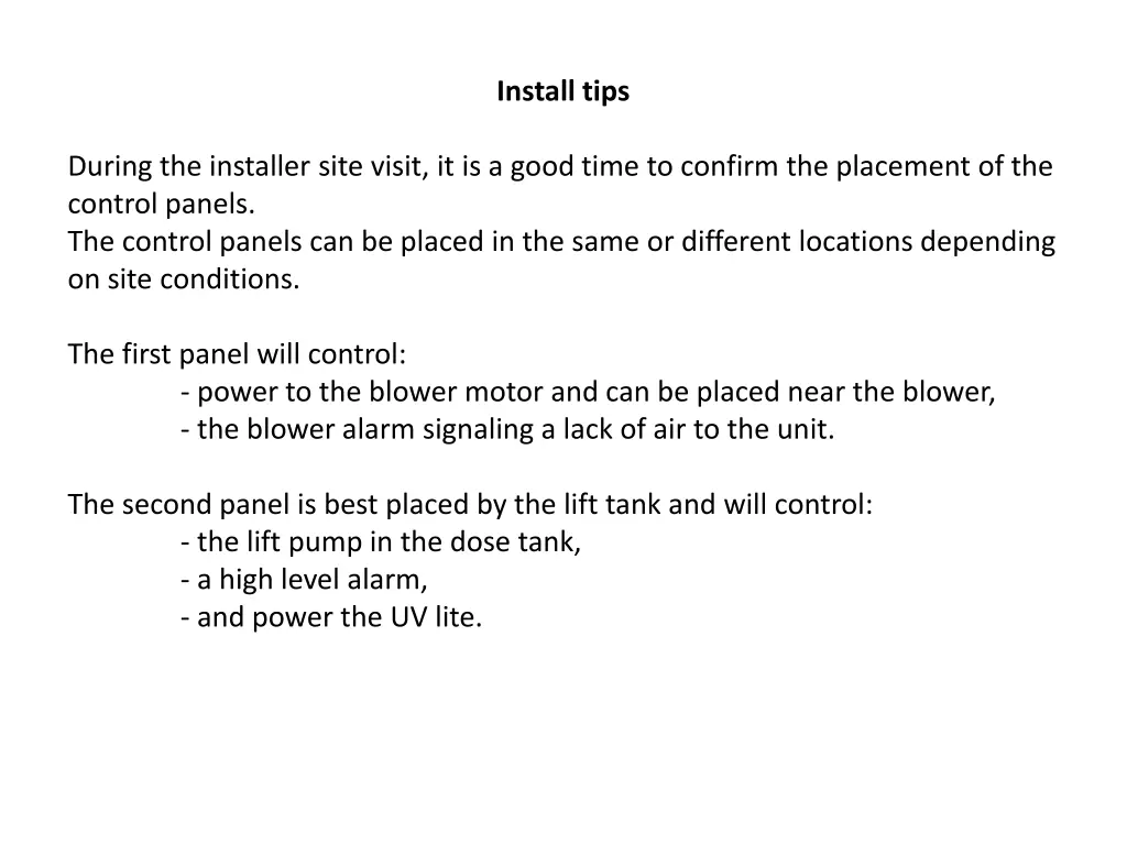 install tips