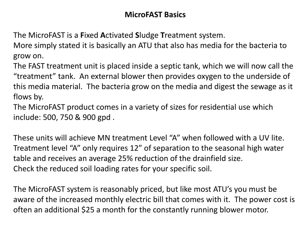 microfast basics