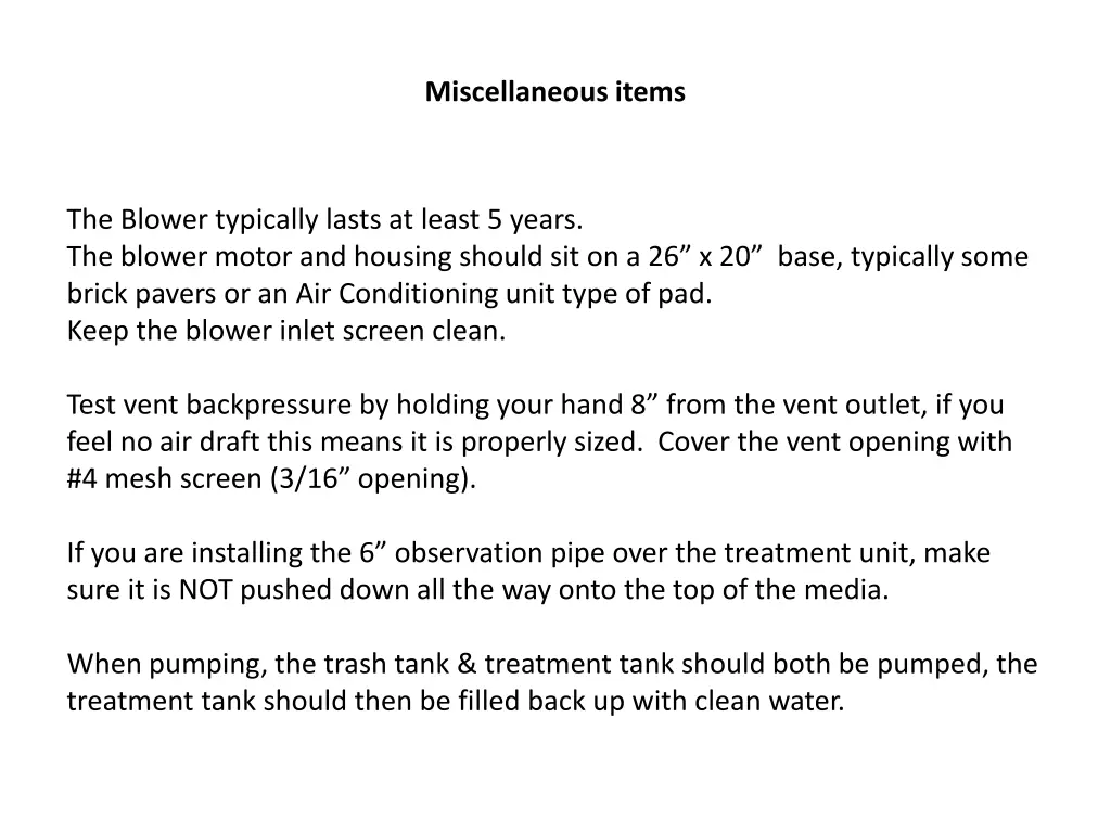 miscellaneous items