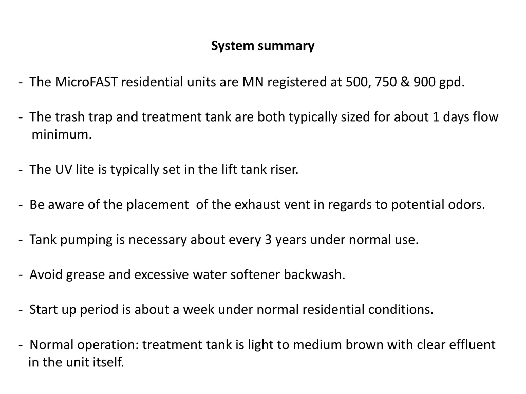 system summary