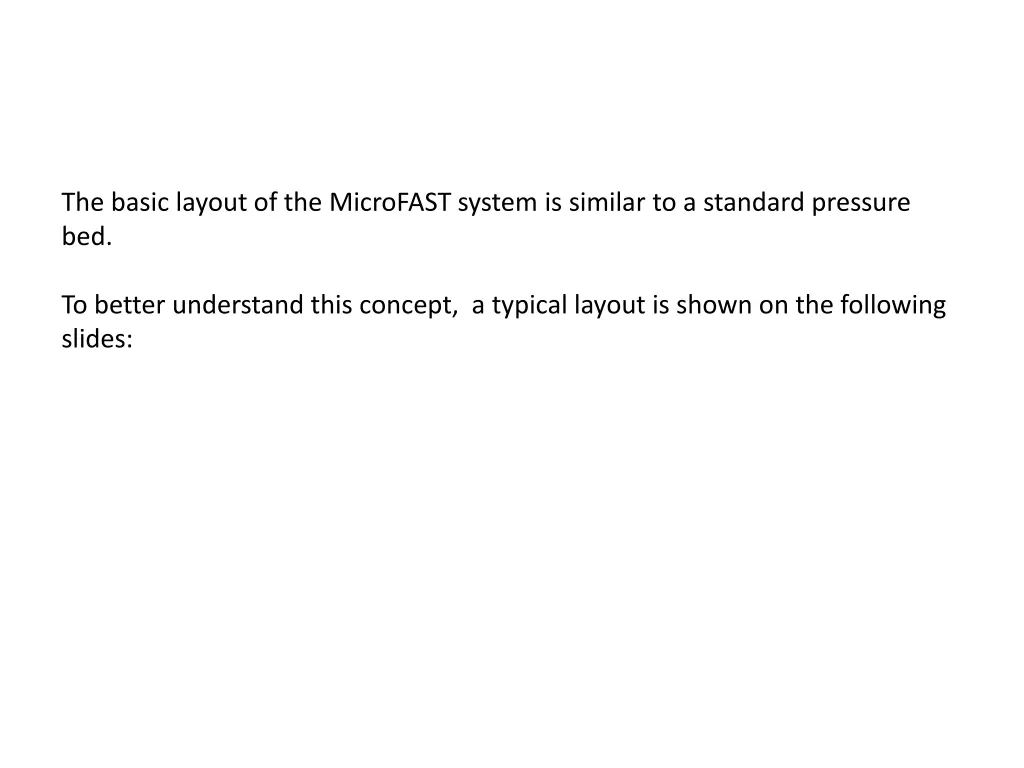 the basic layout of the microfast system