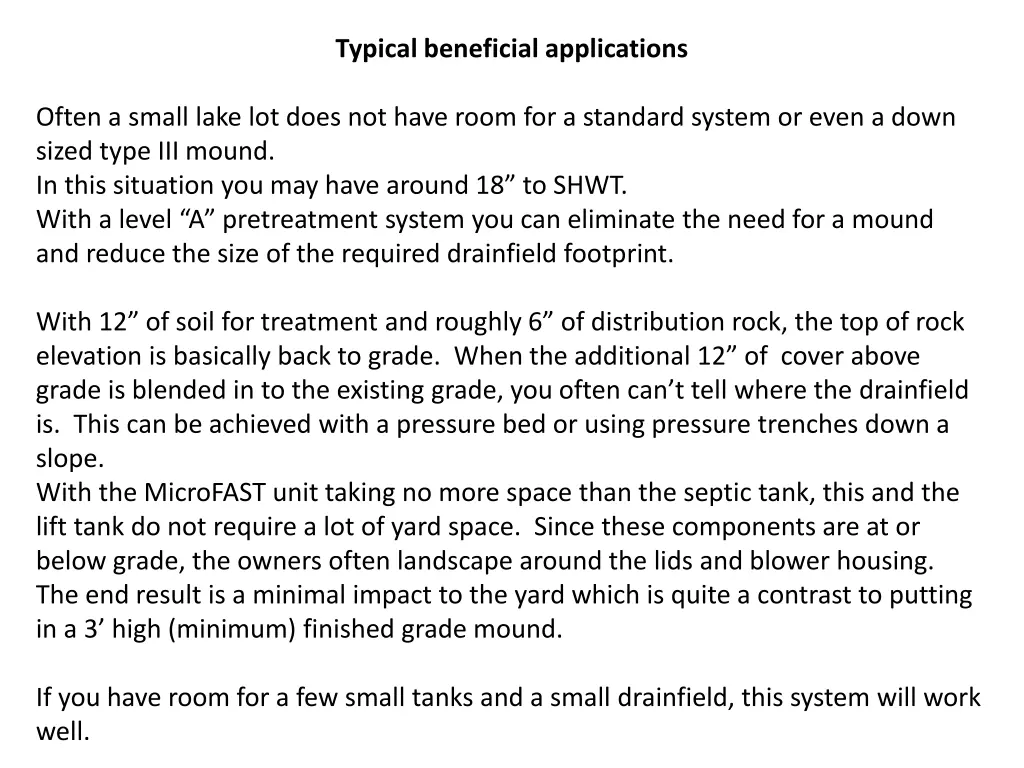 typical beneficial applications