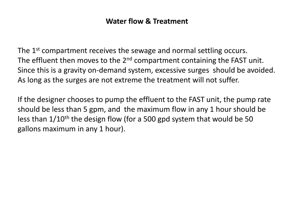 water flow treatment