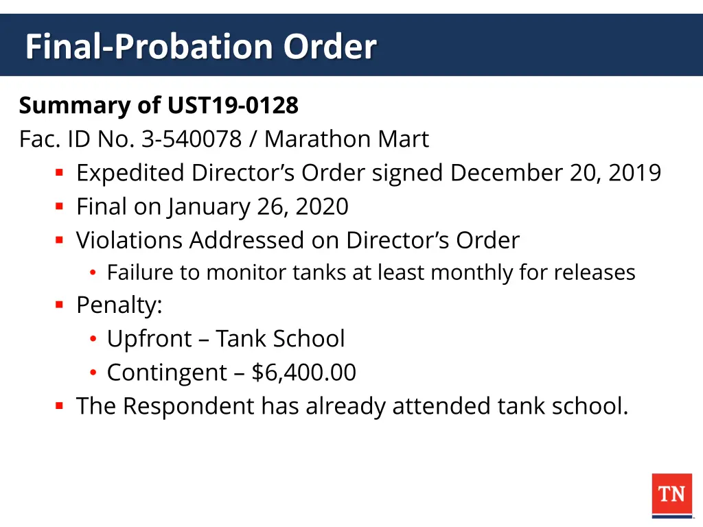 final probation order