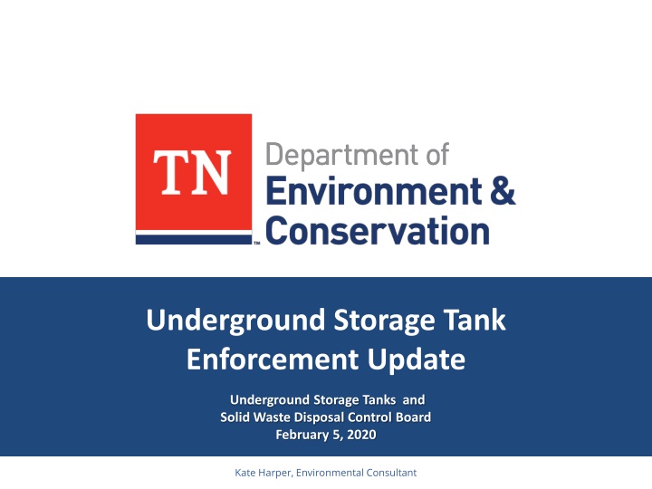 underground storage tank enforcement update